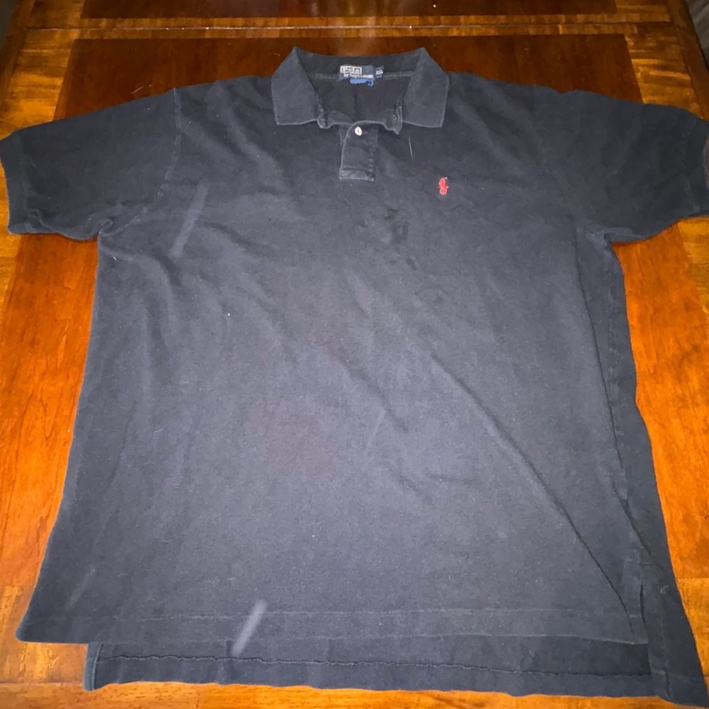Polo Ralph Lauren Polo Shirt Black Red Pony XXL Classic Preppy